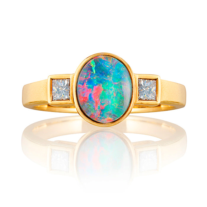 Harrogate Opal & Diamond Ring