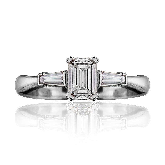 Windsor Trilogy Emerald Cut Diamond Ring