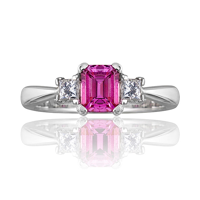 Kent Pink Sapphire & Diamond Ring
