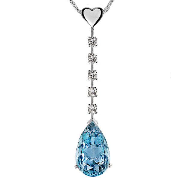 Harmony Aquamarine & Diamond Pendant
