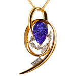 Zanzibar Tanzanite and Diamond Pendant