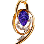 Zanzibar Tanzanite and Diamond Pendant