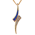 Sapphire and Diamond Spike Pendant