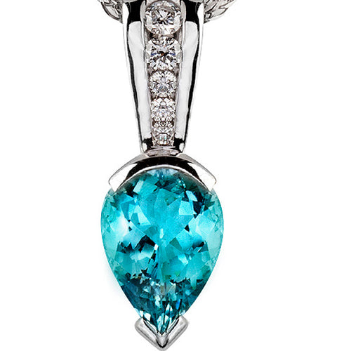 Aquamarine & Diamond Pendant