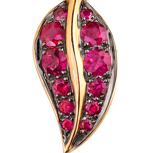 Ruby Leaf Pendant