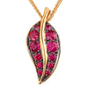 Ruby Leaf Pendant