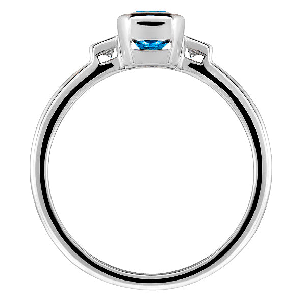 Viscount Aquamarine & Diamond Ring