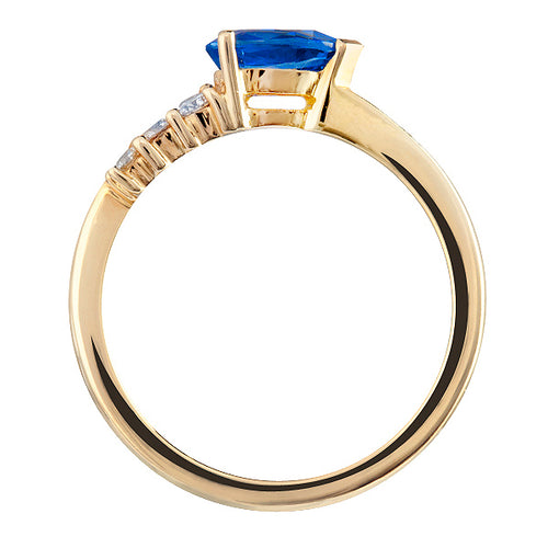 Comet Sapphire & Diamond Ring