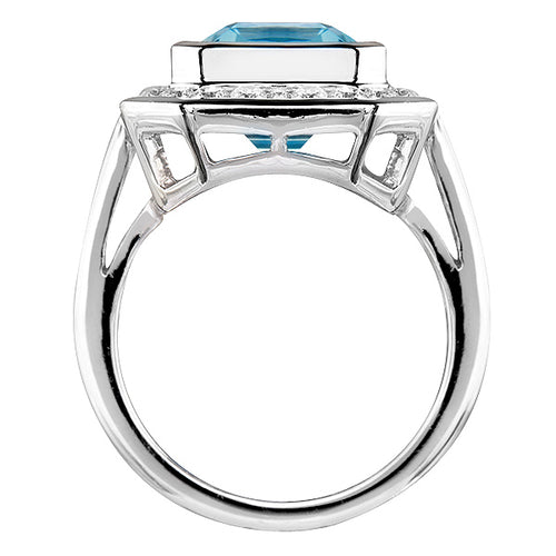 Heritage Aquamarine & Diamond Ring