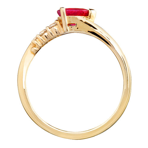 Comet Gold Ruby & Diamond Ring