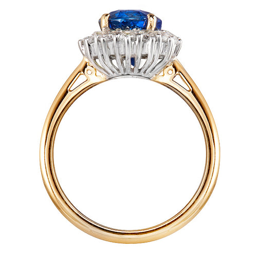 Knightsbridge Sapphire & Diamond Cluster Ring