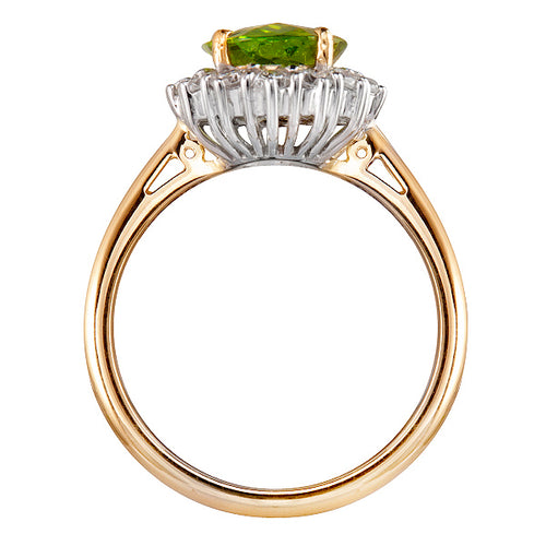 Knightsbridge Peridot & Diamond Ring