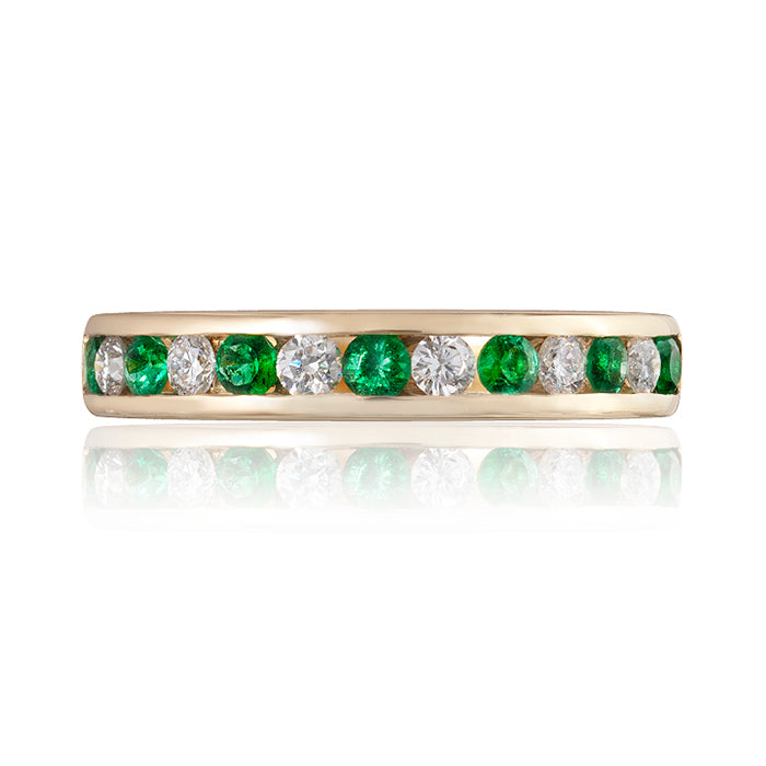 Classic Emerald & Diamond Eternity Ring