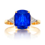 Livingstone Gold Sapphire & Diamond Ring
