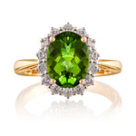 Knightsbridge Peridot & Diamond Ring