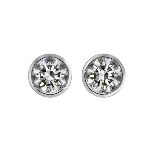 Diamond Bezel Set Stud Earrings