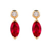Marquise ruby and diamond earrings