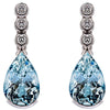 Aquamarine & Diamond Drop Earrings