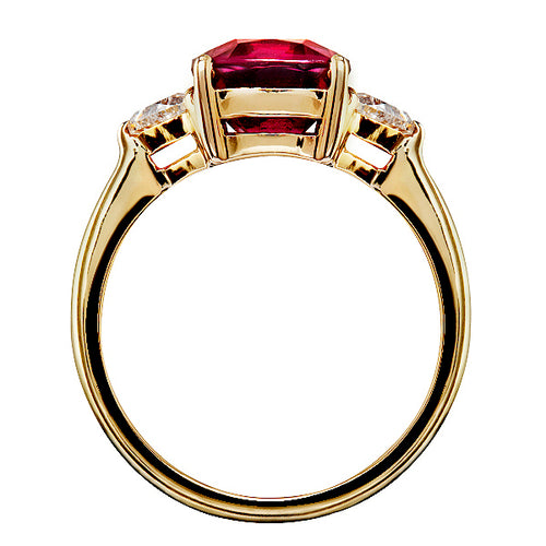 Stratford Rubellite Tourmaline & Diamond Ring