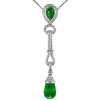 Deco Emerald & Diamond Pendant