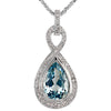 Aquamarine & Diamond Pendant