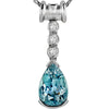 Aquamarine & Diamond Pendant