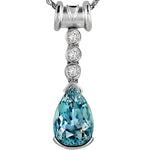 Aquamarine & Diamond Pendant