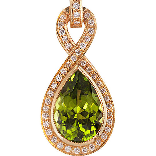 Peridot & Diamond Pendant