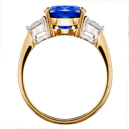 Livingstone Gold Sapphire & Diamond Ring