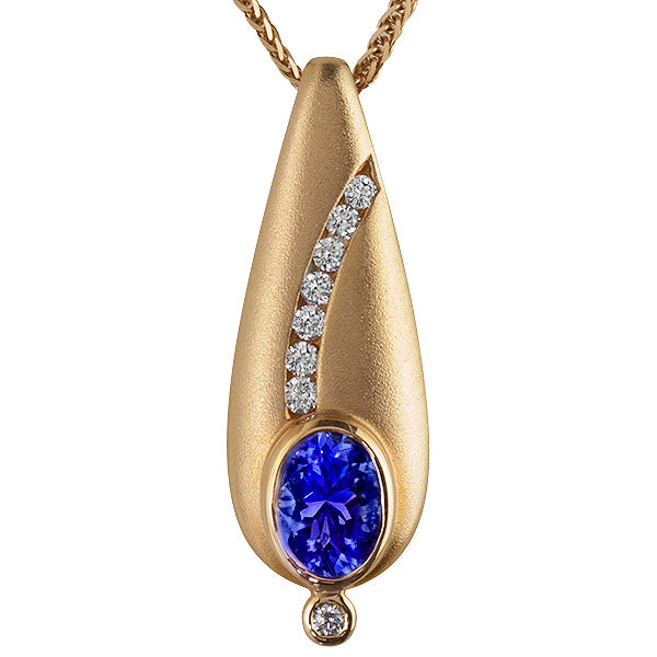 Tanzanite & Diamond Pendant