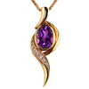 Amethyst & Diamond Pendant