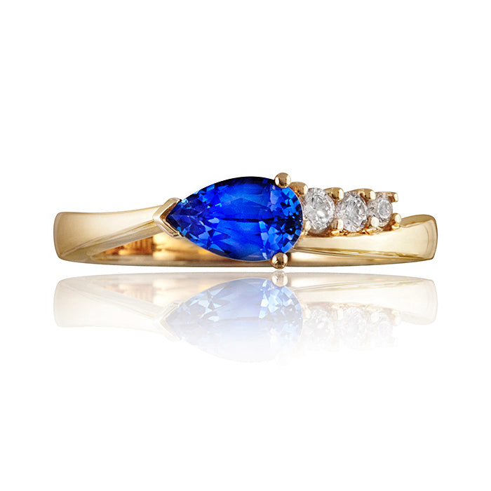 Comet Sapphire & Diamond Ring