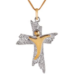 Bicolour Cross Pendant