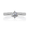 Classic Woolfe Solitaire Diamond Ring