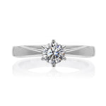Classic Woolfe Solitaire Diamond Ring