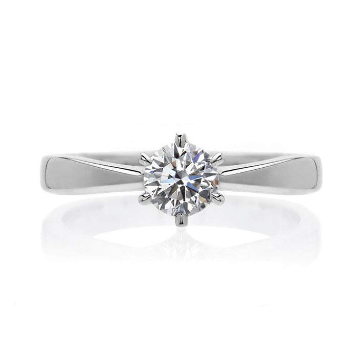 Classic Woolfe Solitaire Diamond Ring