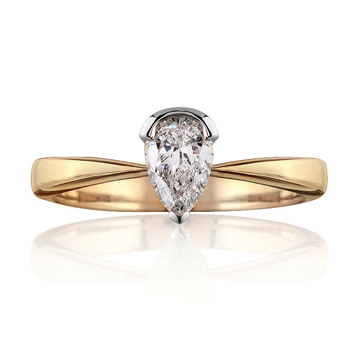 Classic Pear Shaped Diamond Ring
