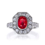 Platinum Ruby and Diamond Grand Heritage Ring