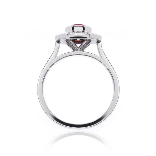 Platinum Ruby and Diamond Grand Heritage Ring