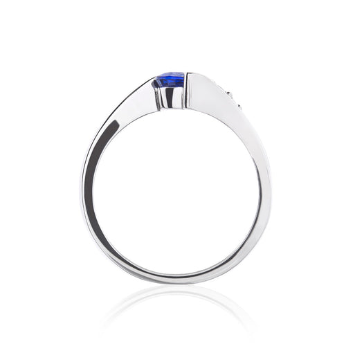 Shooting Star Sapphire and Diamond Ring