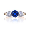 Trilogy Sapphire and Diamond Ring