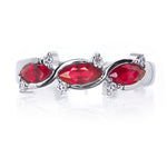 Honour Platinum Marquise Ruby and Diamond Ring