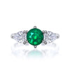 Emerald and Diamond Trilogy Ring
