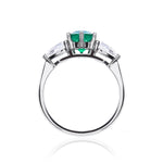 Emerald and Diamond Trilogy Ring