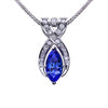 Marquise Tanzanite and Diamond Pendant