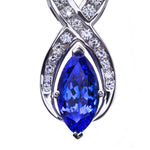 Marquise Tanzanite and Diamond Pendant