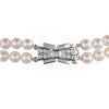 Buckingham Diamond & Pearl Necklace with Aquamarine & Diamond Enhancer