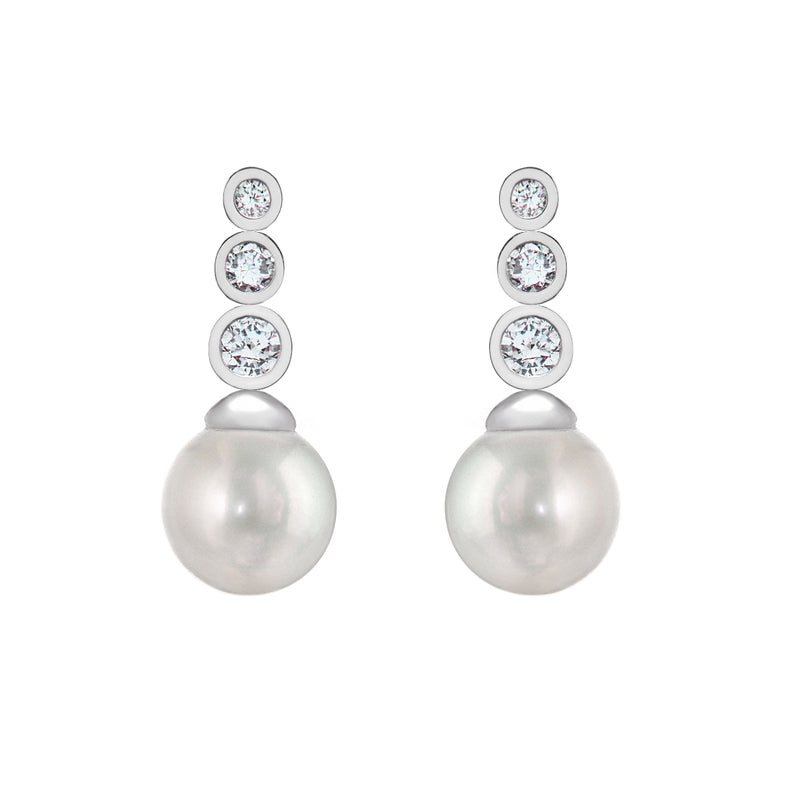 Duchess Pearl & Diamond Earrings