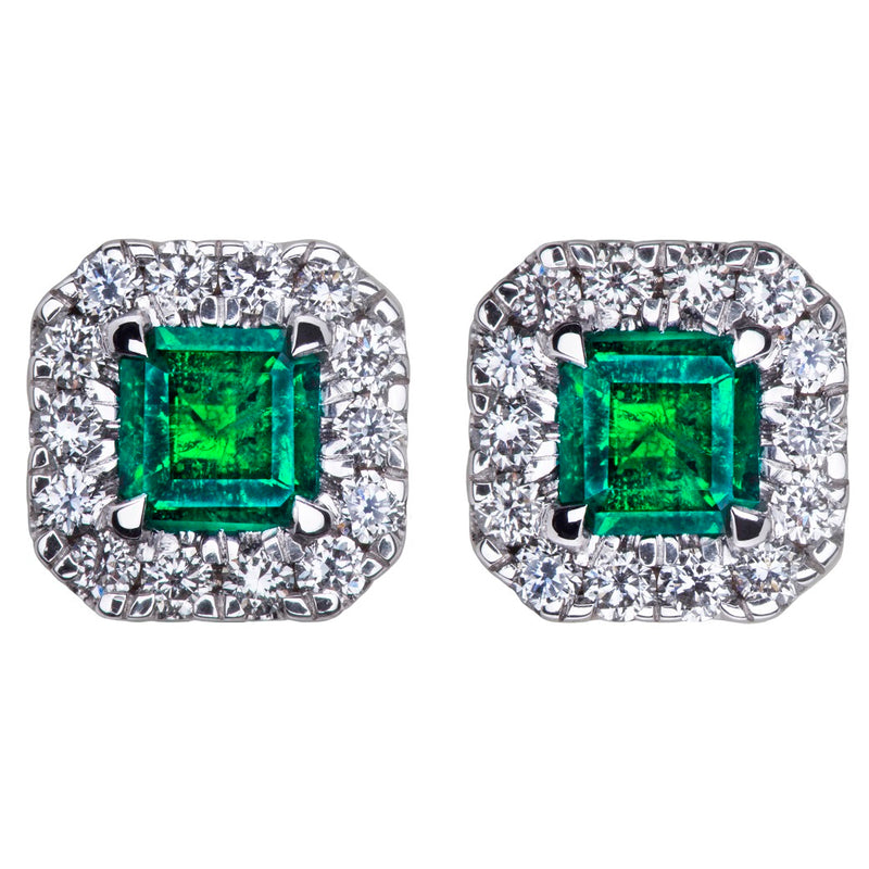 Emerald & Diamond Earrings