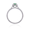 Tsavorite Garnet & Diamond Halo Ring